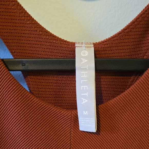 Athleta Winona Rust Sleeveless Dress Athleisure Sz M - Picture 2 of 6